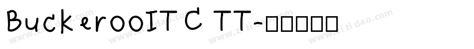 BuckerooITC TT字体转换